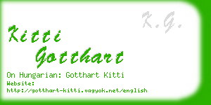 kitti gotthart business card